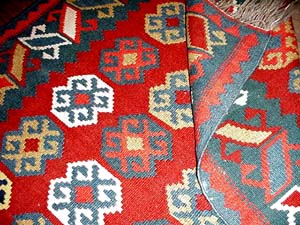ランナーキリム廊下敷きカーペット211000,イランキリムインポートショップ、サイズ:230x85cm(フサ含まず)