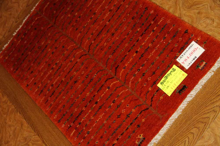 イラン輸入高級ギャッベ、細かい結び方シラズ産地37301、サイズ:90x60cm(フサ含まず)
