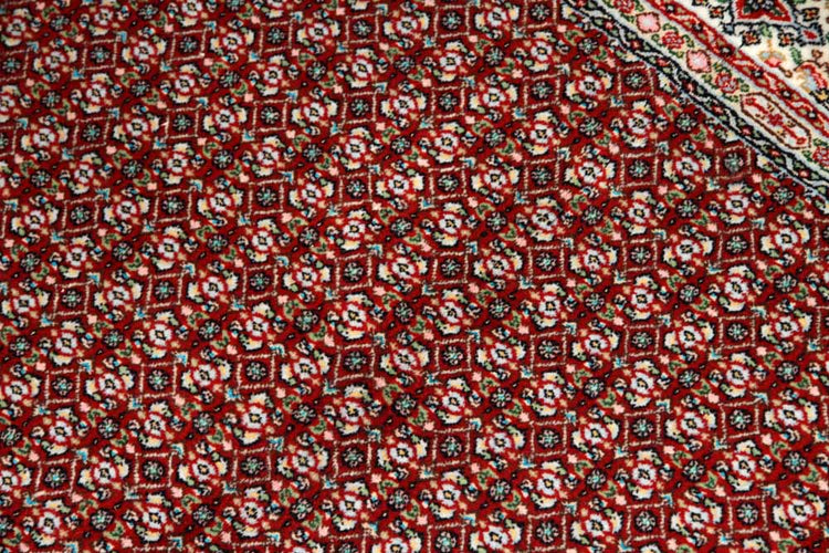 手織りペルシャ絨毯イラン製ムード産地センターラグサイズ188698、サイズ:145x100 CM (フサを含まず)