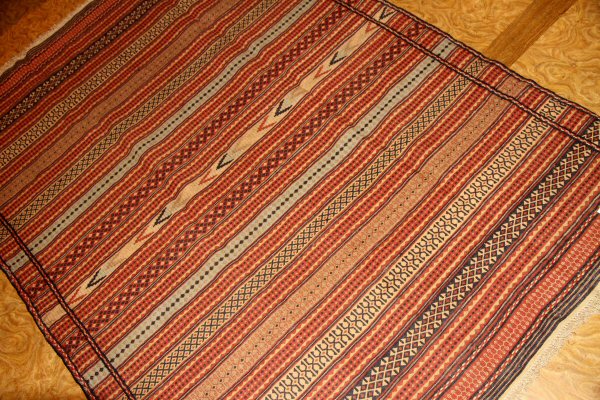 キリムラグサイズカラート産地のペルシャ輸入4449,サイズ:202x150cm(フサ含まず)