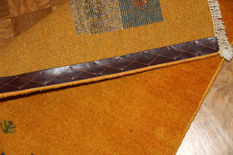 コルデスタンギャッベのリズバフト、高品質ギャッベ28127、素材:メリノウール&;羊毛 サイズ:87x60cm(フサ含まず)