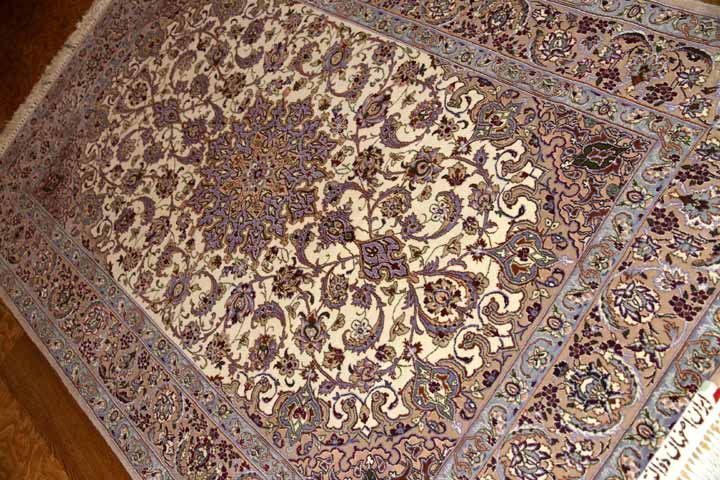 Isfahan persian carpetイスファハンラグ50138、サイズ:174x108cm(フサ含まず)
