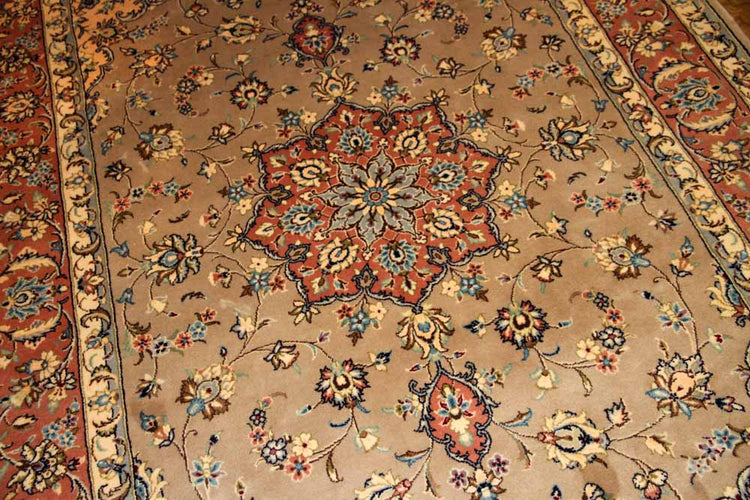 特別注文のカシャーン産地リビングイラン製19973、サイズ:300x197cm(フサ含まず)
