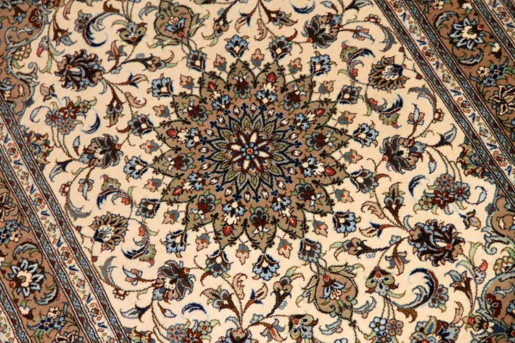 カシャーンシルク伝統的なペルシャ絨毯色彩57002、サイズ: 89x60cm