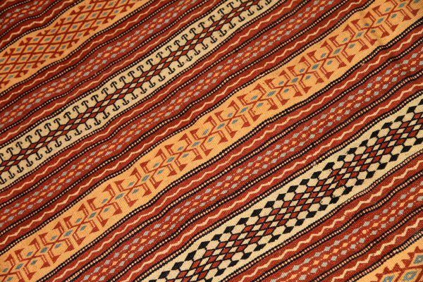シンプルキリムのカラート産地手織りウール4437,サイズ:205x148cm(フサ含まず)