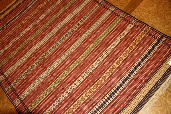 カラートキリムとってもシンプルデザイン4440,サイズ:200x148cm(フサ含まず)