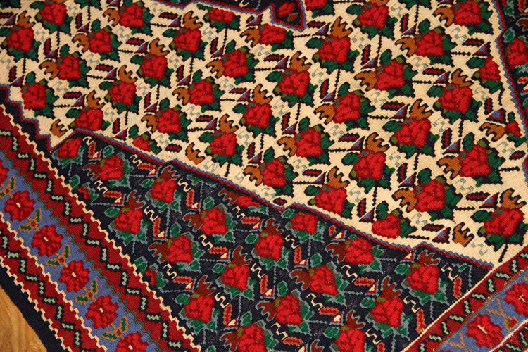 セネのコルデスタンキリムのセンターラグ1490001,サイズ:165x113cm(フサ含まず)