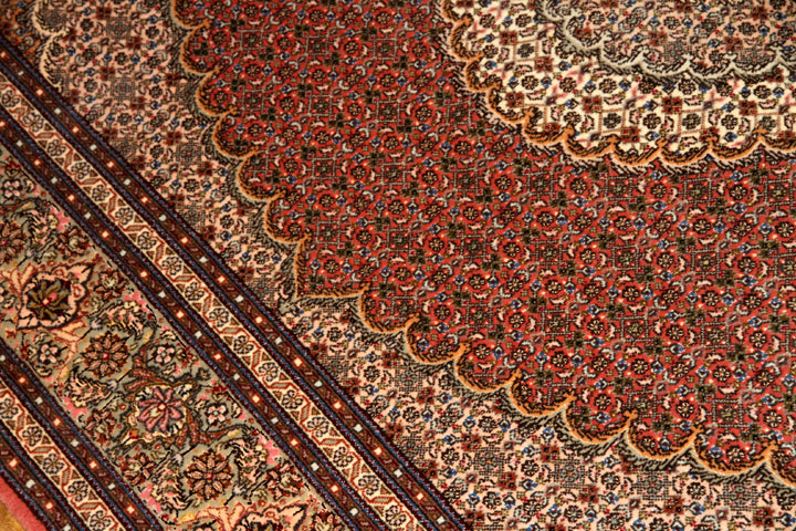 medallion design persian carpet マヒラグ50151、ペルシャ 絨毯 工房:KAMALOLMOLK、サイズ:202x151cm(フサ含まず)