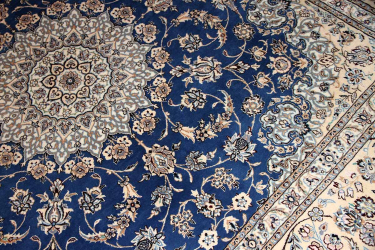 憧れのナインブルー正方形リビングペルシャ絨毯286000、サイズ:256x250 CM