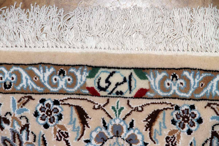 手織りイラン製リビングラグ、ペルシャ絨毯ナイン赤色21151、サイズ:234x145 cm