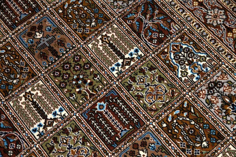 イラン製ペルシャ絨毯手織りセンターラグクムウールA167000、サイズ:150x104CM (フサを含まず)