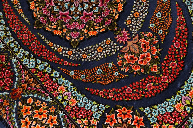 スーパークオリティーシルク手織りペルシャ絨毯57011、サイズ:120x80 CM