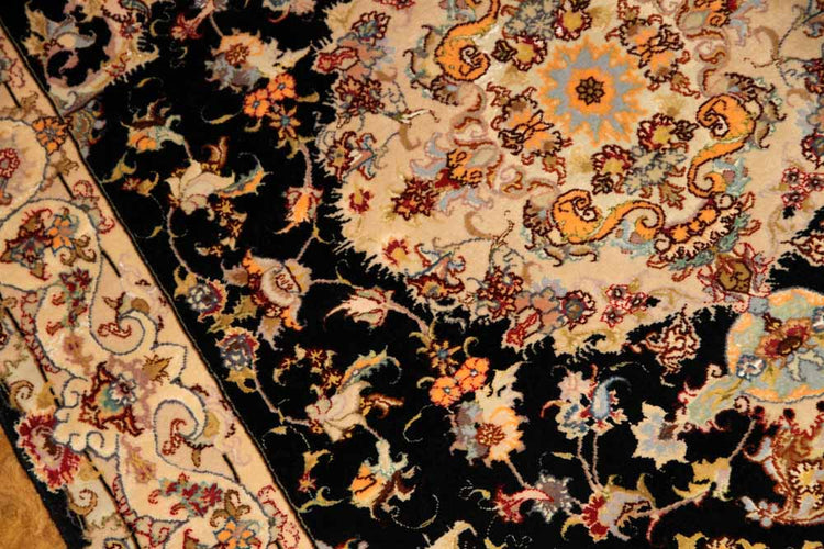 手織りペルシャ絨毯トップクオリティータブリーズセンターラグA163000、サイズ:147x101 CM(フサ含まず)