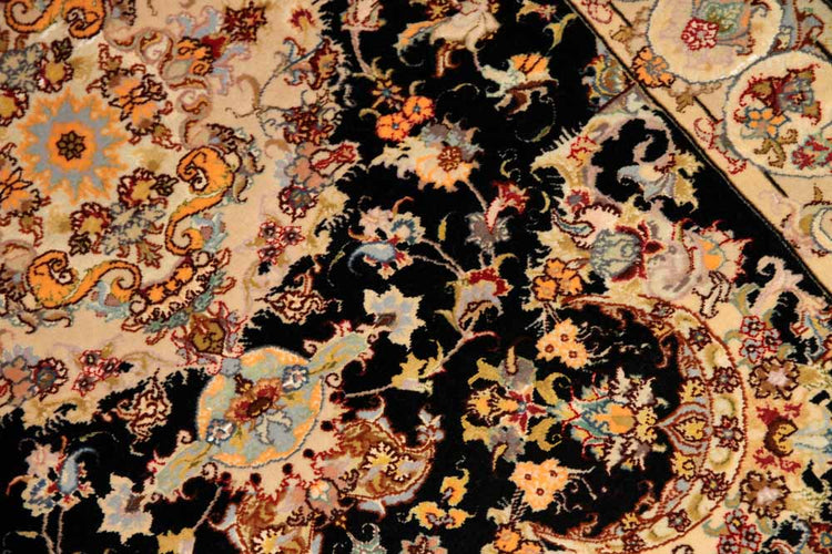 手織りペルシャ絨毯トップクオリティータブリーズセンターラグA163000、サイズ:147x101 CM(フサ含まず)