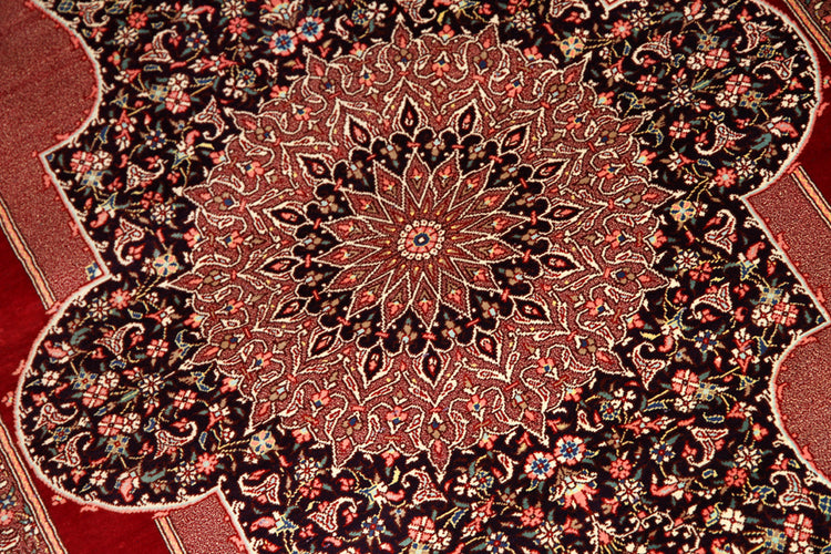 LABAFAN有名工房の最高級ペルシャ絨毯99416、サイズ：120x82CM