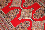 赤いキリムのセネ高級品質センターラグ146000,サイズ：153x125ｃｍ（フサ含まず）
