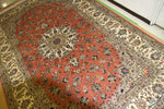 イラン輸入手織りペルシャ絨毯カシャン産地55371、サイズ：300x195ｃｍ（フサ含まず)