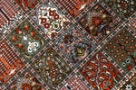 センターラグのペルシャ絨毯ヘシティー模様、イラン直輸入49079、サイズ：148x99ｃｍ（フサ含まず）