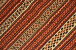 イラン直輸入カラートキリムのソファー前4438、サイズ：200x140 ｃｍ（フサ含まず)