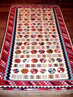 キリム卸価格、ペルシャキリムシラズ356000,サイズ：220x124ｃｍ（フサ含まず）