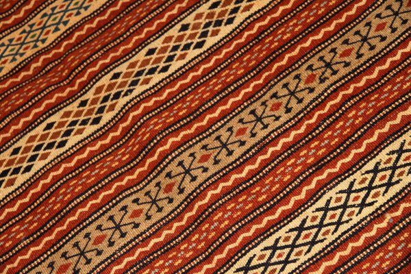 イラン直輸入カラートキリムのソファー前4438、サイズ：200x140 ｃｍ（フサ含まず)