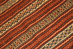 イラン直輸入カラートキリムのソファー前4438、サイズ：200x140 ｃｍ（フサ含まず)