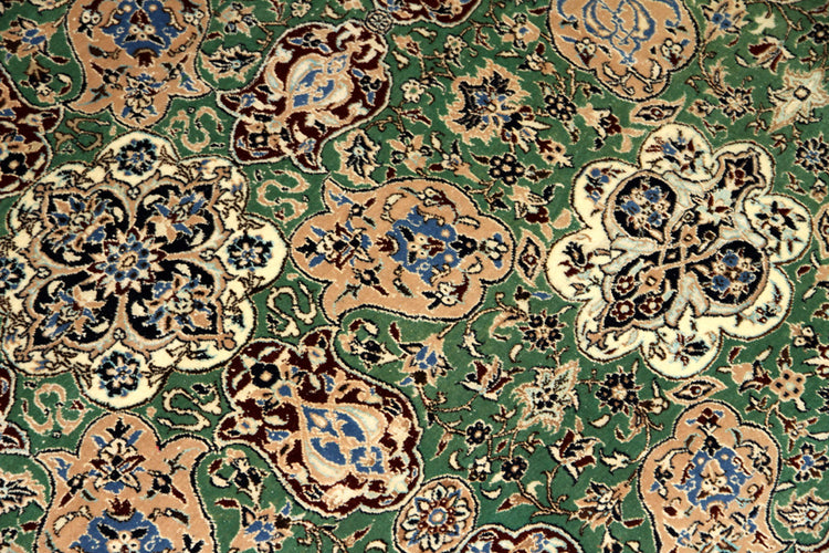 ナイン高品質有名工房ハビビヤングリーン99433、サイズ：222x158 CM