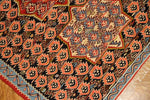 キリム玄関マットセネ産地イラン輸入46368、サイズ：100x77ｃｍ（フサ含まず）