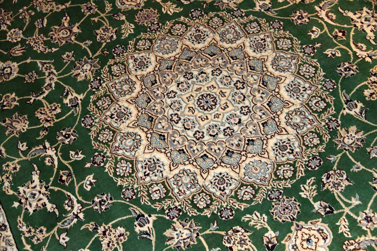 ペルシャじゅうたんナインリビング19992,グリーン絨毯ペルシャ、サイズ：300x202 CM