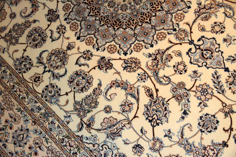 高品質のナインハビビヤン工房40006,高級ペルシャじゅうたん、サイズ：300x200 CM