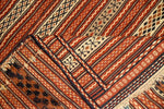 イラン直輸入カラートキリムのソファー前4438、サイズ：200x140 ｃｍ（フサ含まず)