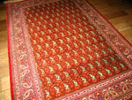 手織ペルシャセンターラグペイズリーペルシャシルク絨毯2622、サイズ：147x101 CM（フサ含まず）　