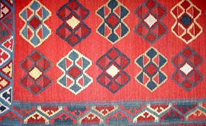 キリムキッチンマットアクセントラグ189000、サイズ：222x90ｃｍ（フサ含まず）