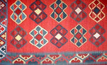 キリムキッチンマットアクセントラグ189000、サイズ：222x90ｃｍ（フサ含まず）