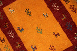 リズバフトギャッベ高品質コルデスタンギャッベマットイラン製26217、サイズ：88x64ｃｍ（フサ含まず、
