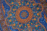 ペルシャ絨毯シルク珍しい楕円形高品質の綺麗な特別注文145952、サイズ：90x58 CM、