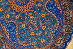 ペルシャ絨毯シルク珍しい楕円形高品質の綺麗な特別注文145952、サイズ：90x58 CM、