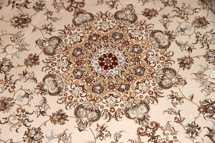 イラン輸入機械織りラグのペルシャ模様770017,サイズ：220x150 CM