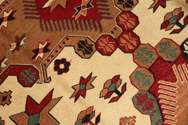 ペルシャキリム高品質ソファー前サイズ26667,サイズ：196x120ｃｍ（フサ含まず）