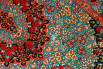 鮮やかなブルー色の玄関マットシルクペルシャ56039、サイズ： 94x58 CM 、blue silk carpet