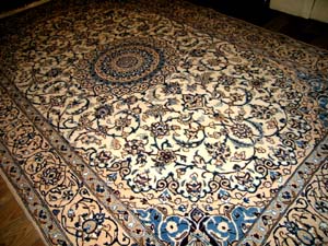 ペルシャ絨毯手織りイラン輸入カーペット35257、サイズ：248x152 CM