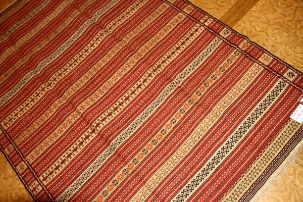 イランのペルシャキリムカラート産地ラグ4448,サイズ：205x145 CM