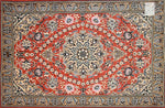 とても珍しい色彩の手織りペルシャ絨毯ナイン産43139、サイズ：115ｘ78 CM