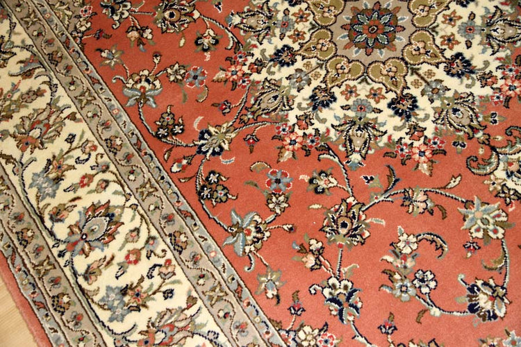 イラン輸入手織りペルシャ絨毯カシャン産地55371、サイズ：300x195ｃｍ（フサ含まず)