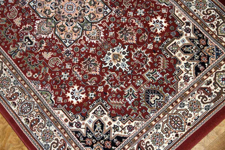 センターラグの機械織りウールペルシャカーペット1440001,サイズ：150x100 CM