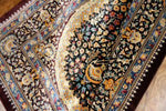 高級手織りペルシャ絨毯クムシルク48047　、工房：NASIIRI、サイズ：117x78、