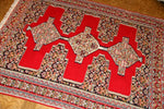 赤いキリムのセネ高級品質センターラグ146000,サイズ：153x125ｃｍ（フサ含まず）