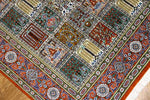 ヘシティーデザイン和風シルクペルシャ絨毯、クム産地イラン輸入49080、サイズ：150x100 CM（フサ含まず）