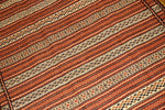 イラン直輸入カラートキリムのソファー前4438、サイズ：200x140 ｃｍ（フサ含まず)