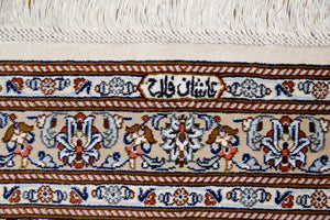 ペルシャ絨毯カシャーンシルク47032、サイズ：90x58、工房：FALLAH